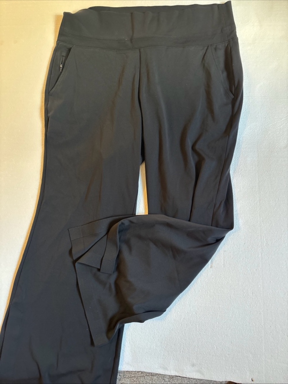 Athleta Black Wide-Leg Pull-On Pants